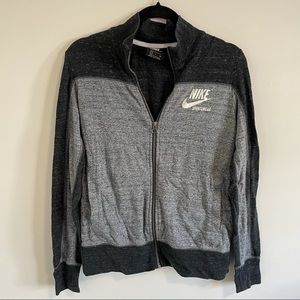 Nike Sportswear Two Toned Heather Grey Jacket Hoodie
